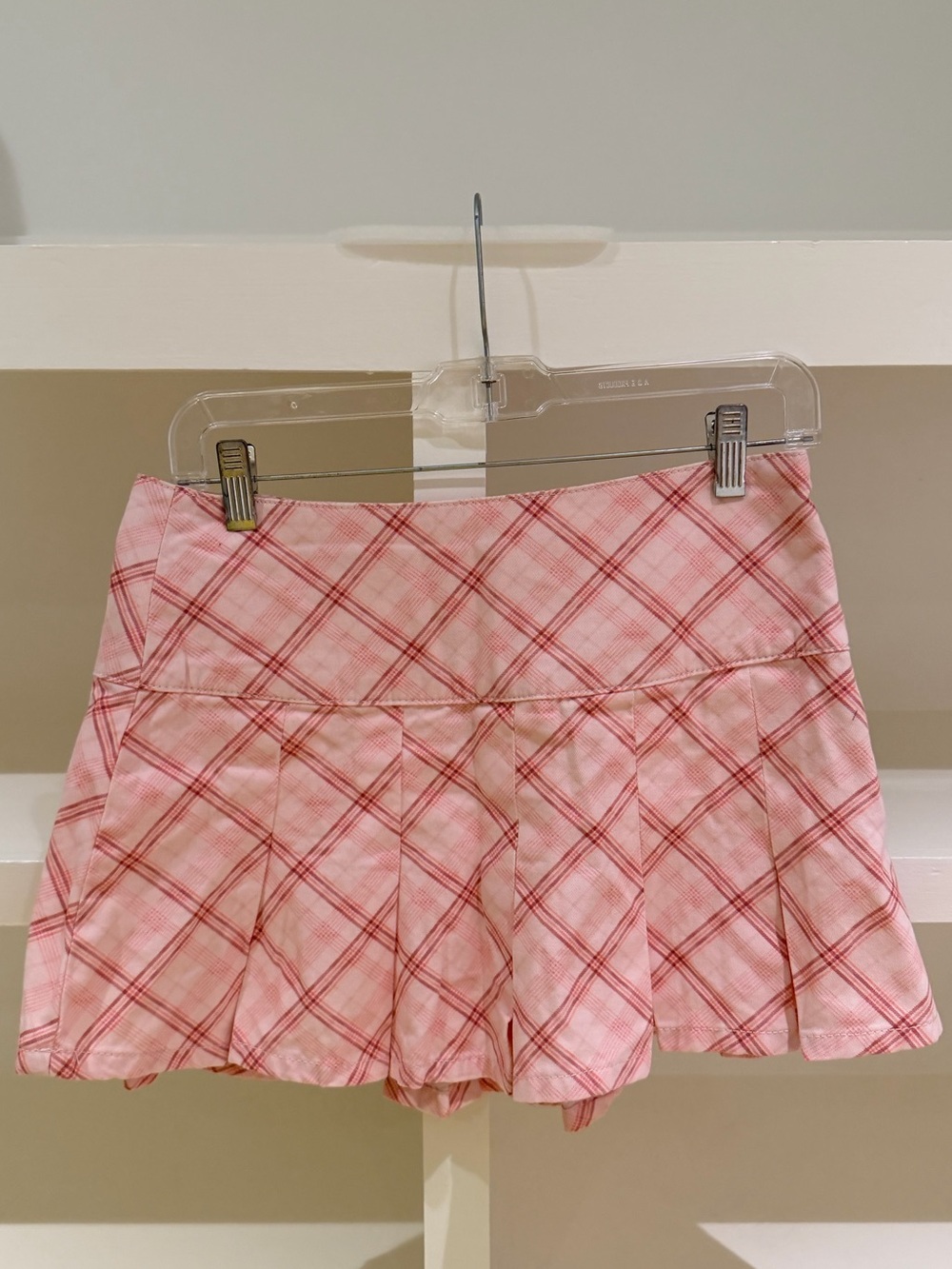 Forever 21 Pink Plaid Pleated Mini Skirt NWT (size M)